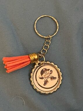 Orange Tassel Keychain